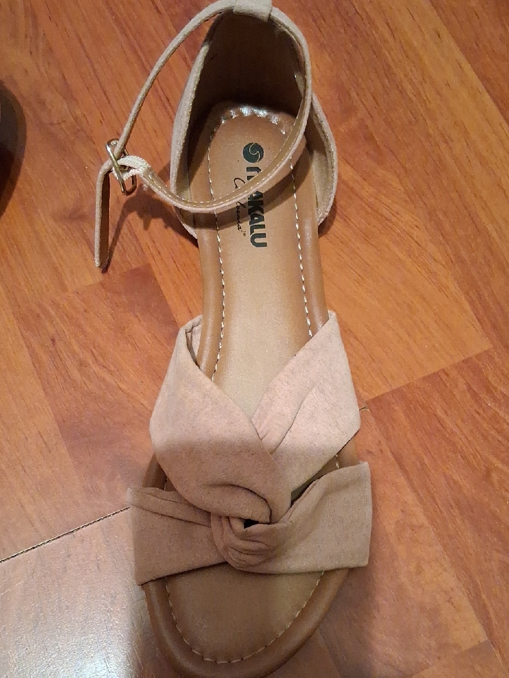 Anklet Knot Front Sandals - Neutral Beige by - Picture 2 of 3